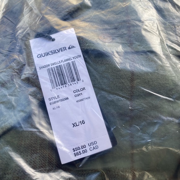 NWT Kids Quiksilver flannel 🌴🤙🏽🌴 - Picture 7 of 8